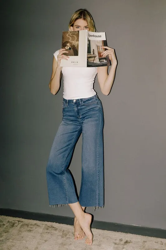 Morning Ease African Bold Vervet Comfort Stretch Slim Wide Leg Jean