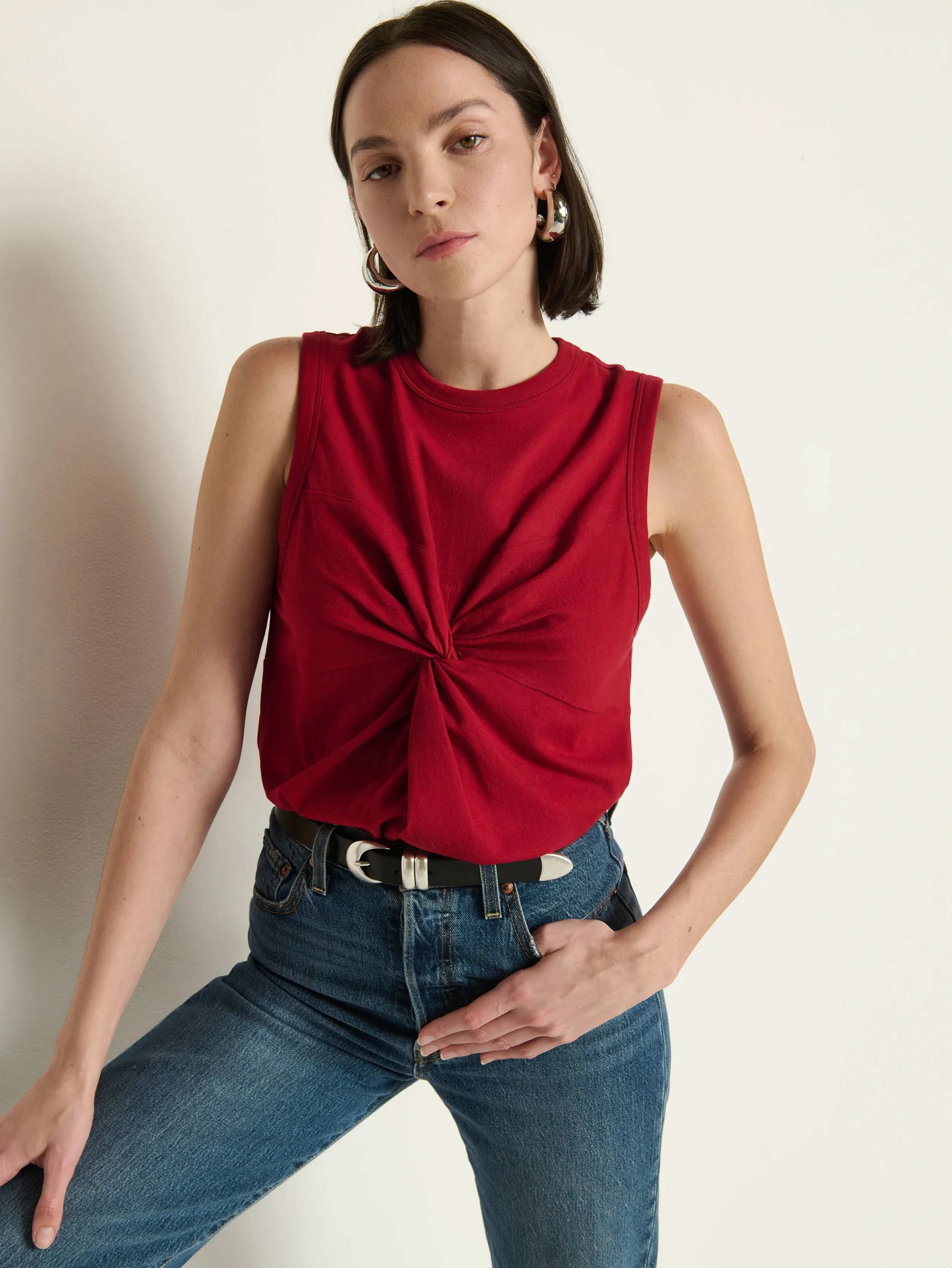 Neve Twist Tank TearResistant Material FlatlockStitching