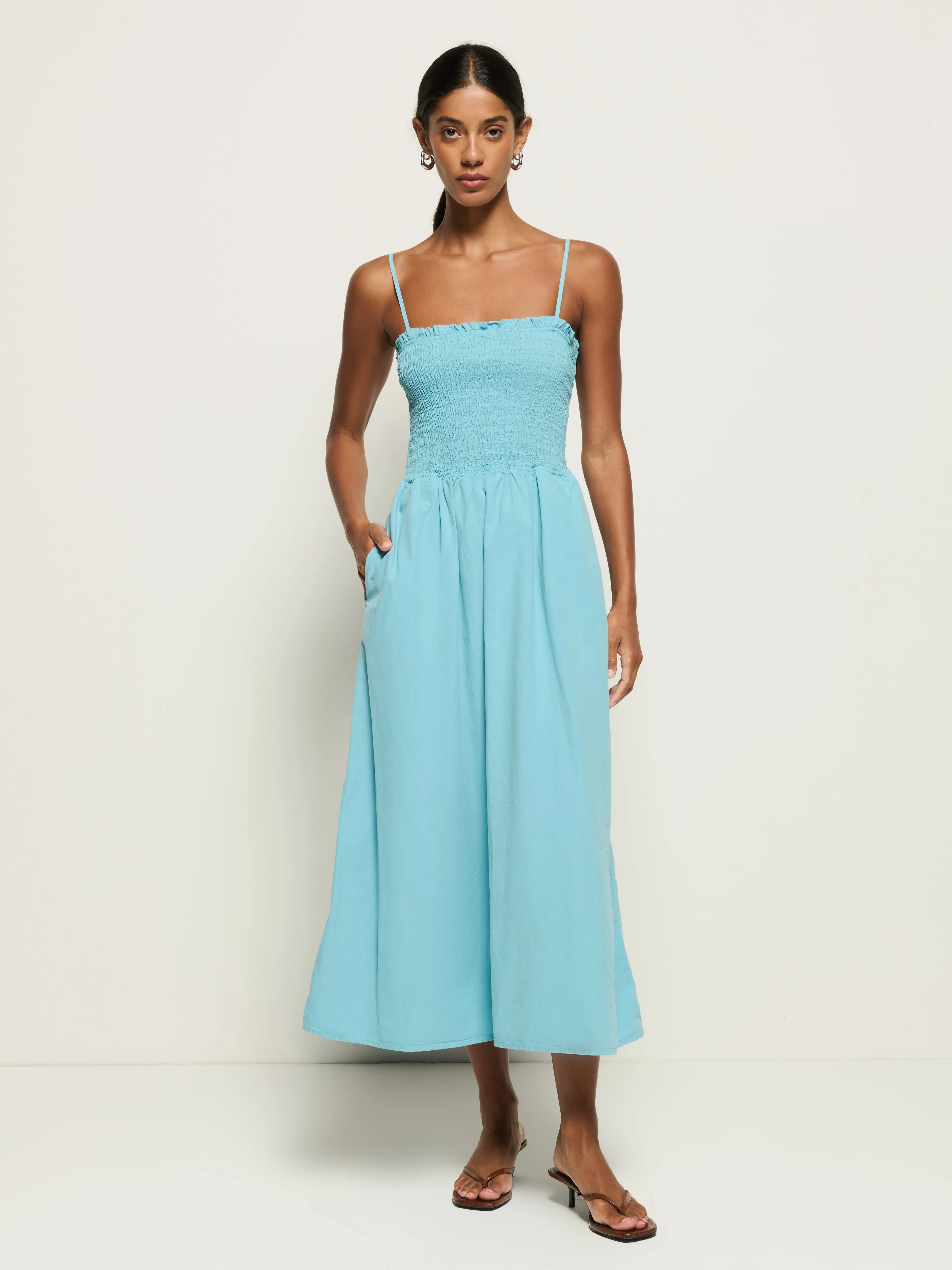 Sibelle Smocked Midi Adjustable drawstring