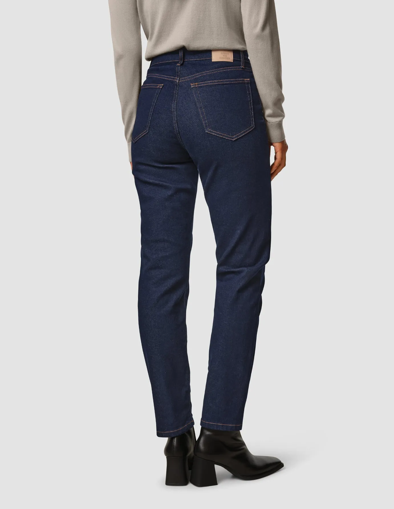 Fashion Lover Minimalist Jeans Tapered Dark Blue
