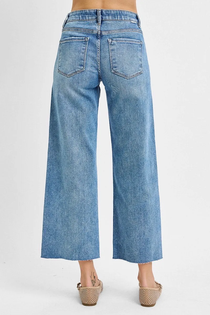 Vegan Mood Risen Medium Wash Wide Leg Jeans