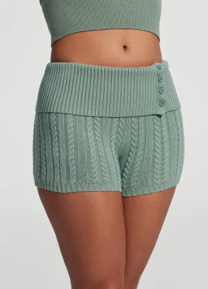 SoftInnerLining Versatile Styling Cable Knit Micro Shorts