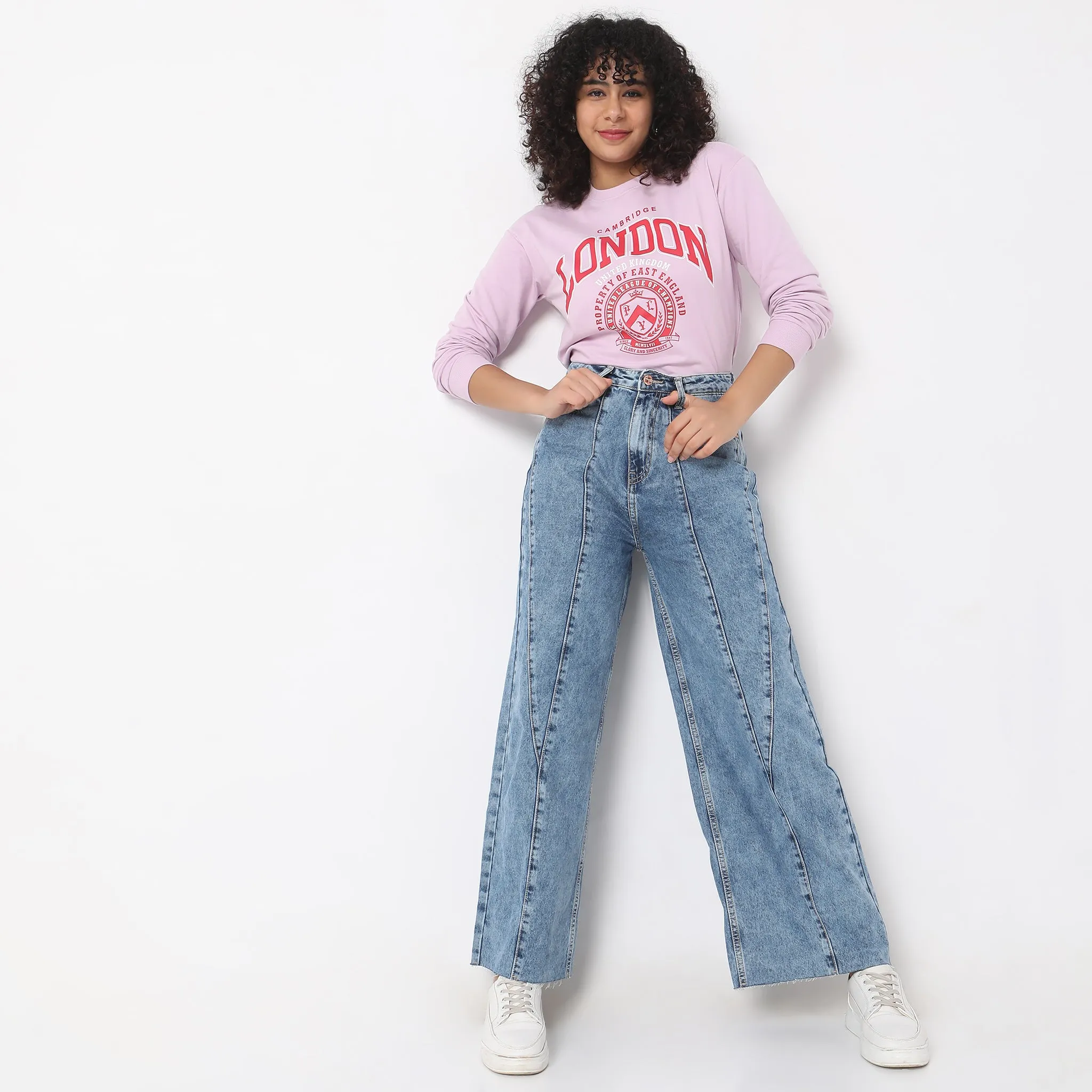 Flare Fit High Rise Jeans Gentle Glow