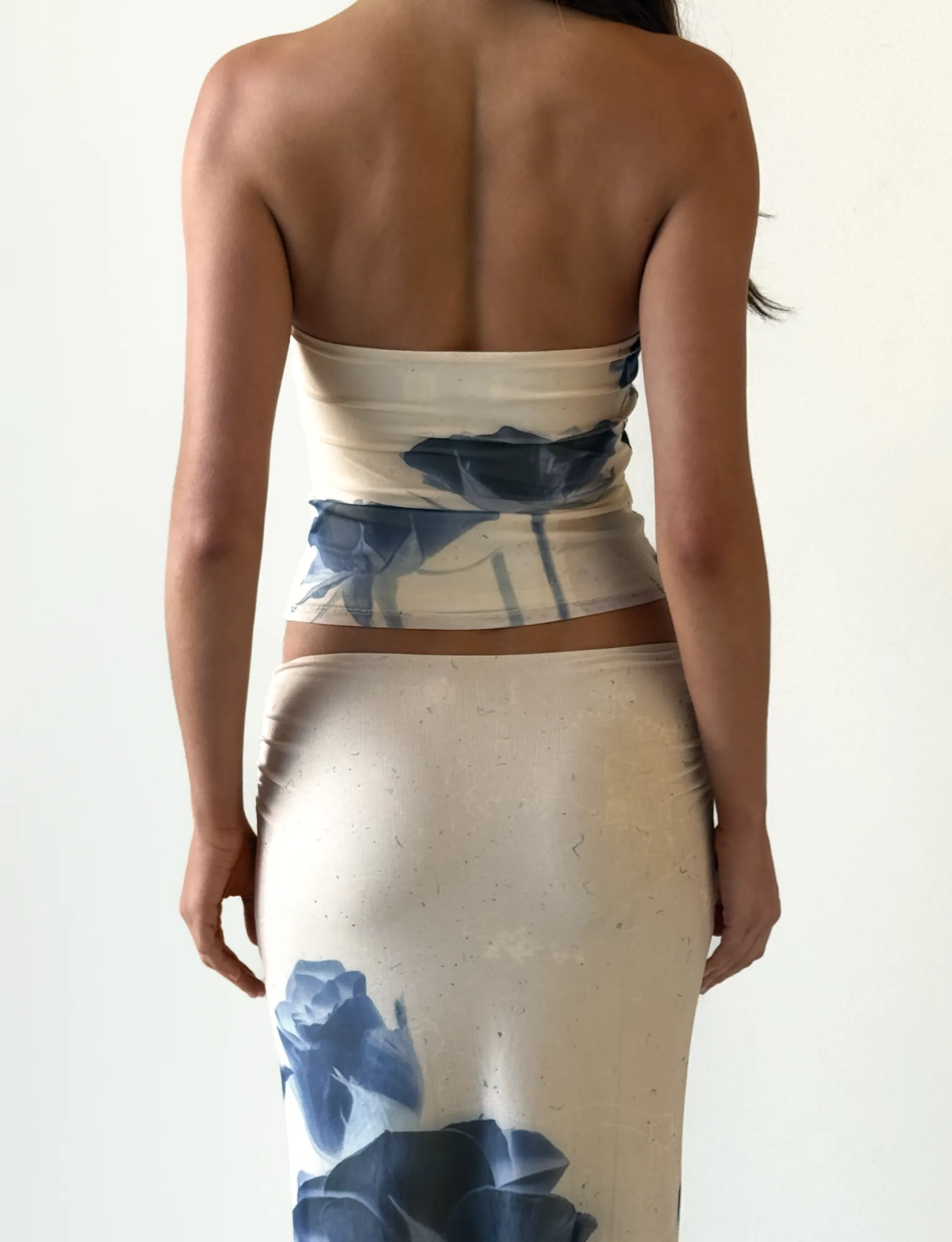JANIS MAXI SKIRT - INDIGO FLORAL Refined Edge