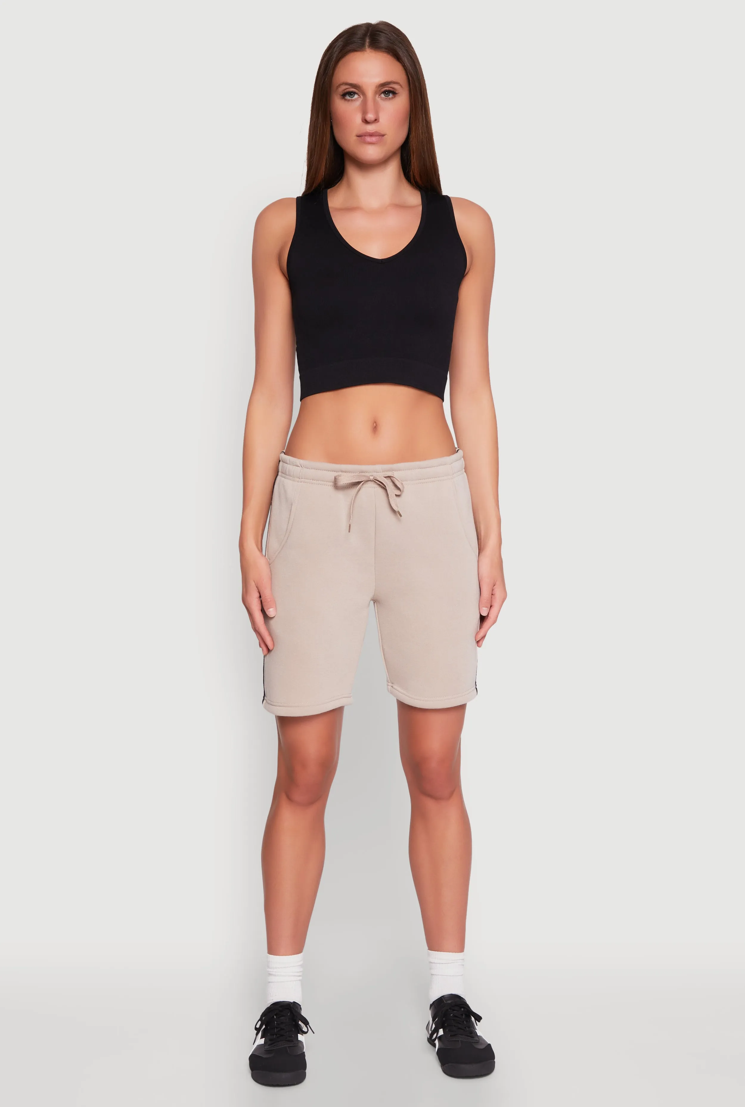 Hassle free maintenance hikers Varsity Stripe Sweatshorts