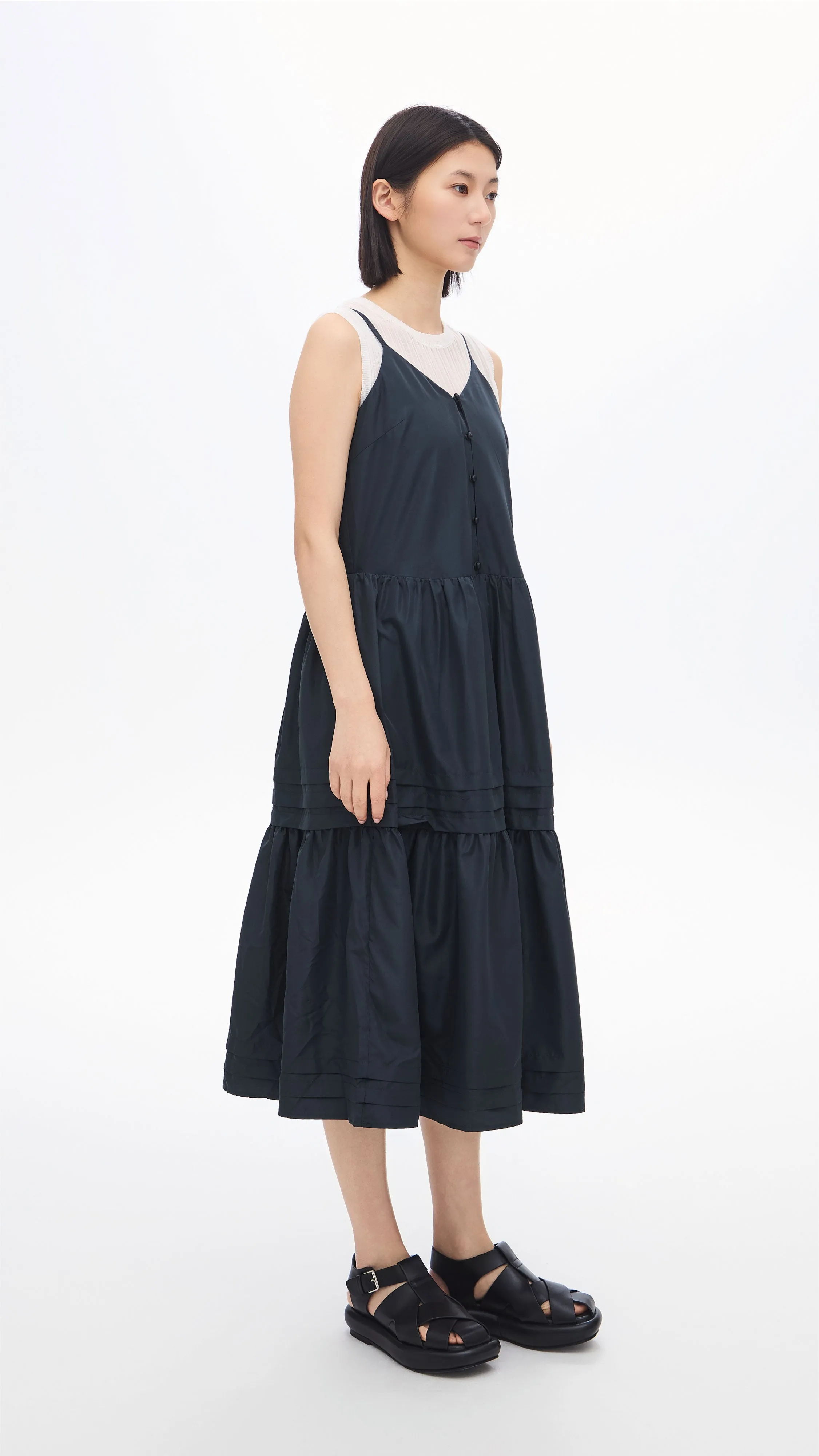 Gather Pleaded Dress Noble Core