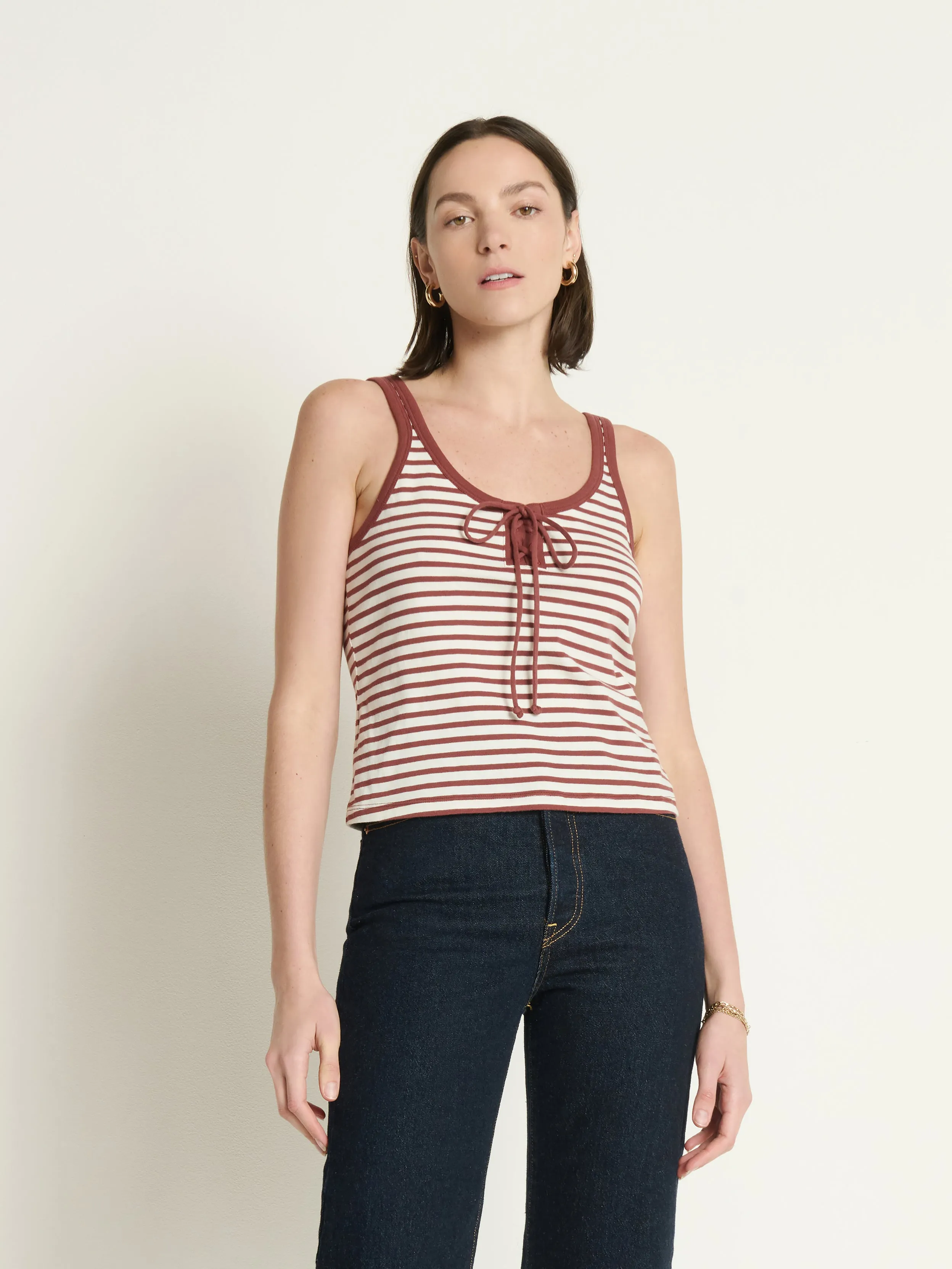 Red Flash Jil Lace Up Tank