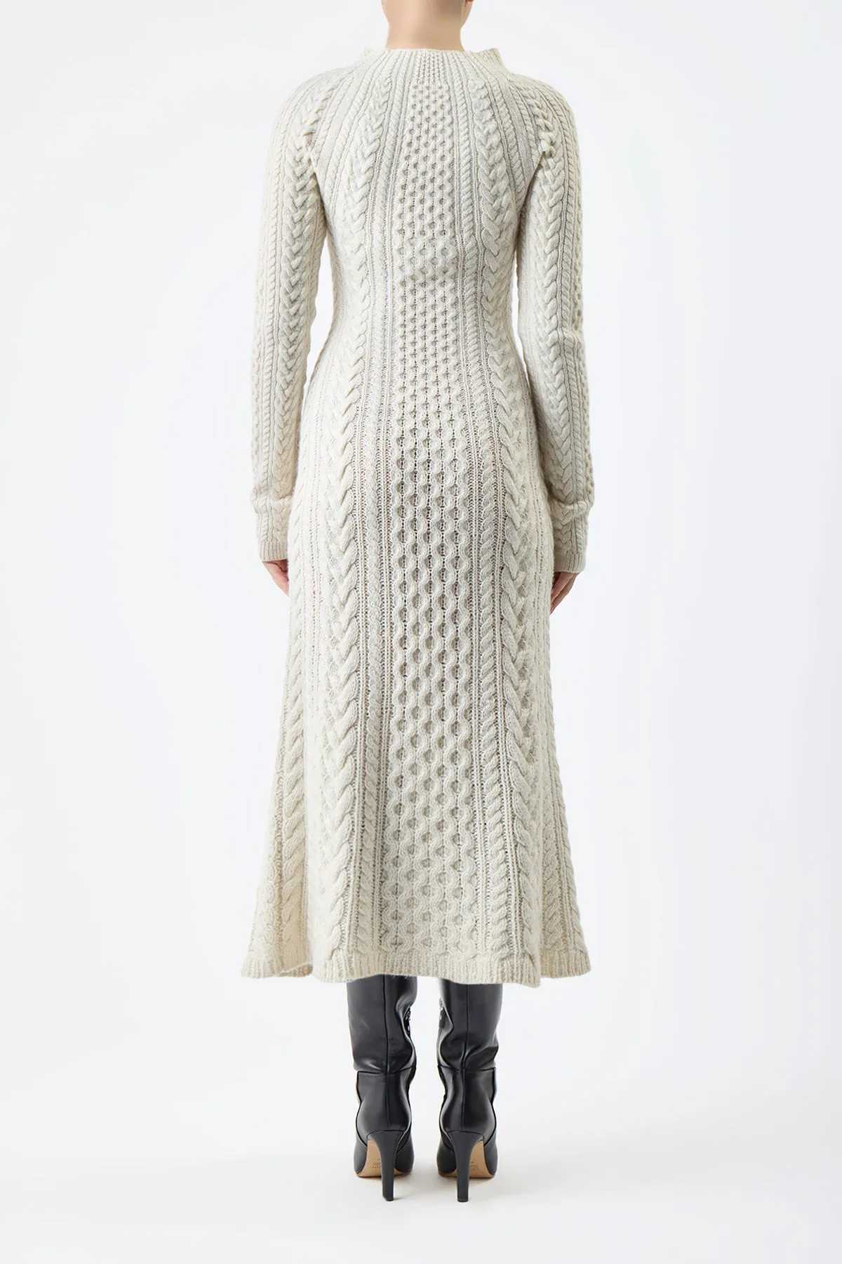 Amaris Knit Maxi Dress in Ivory Cashmere TaglessLabel