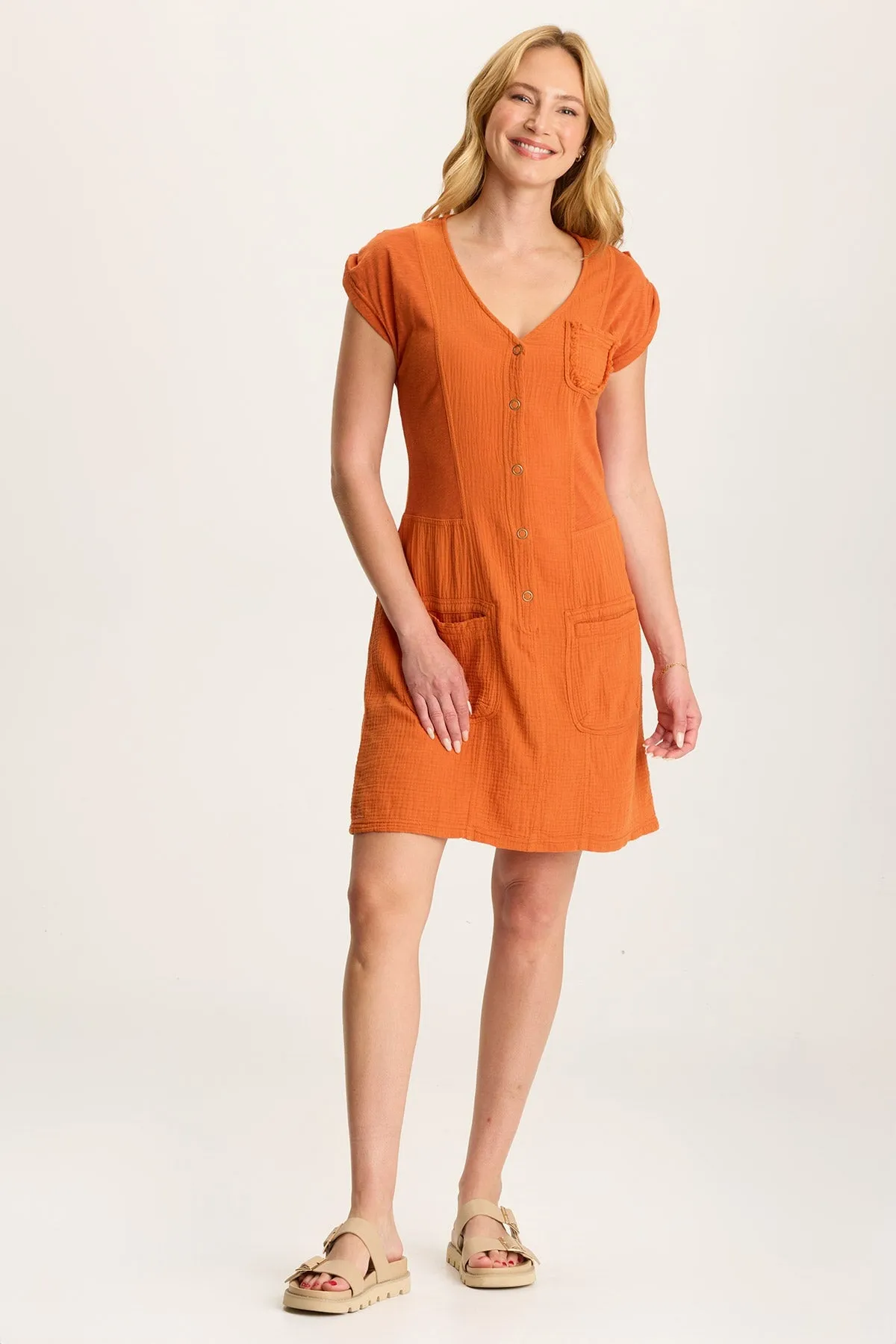 Winter Fit Creative Flow Crevin Lounge Dress in Plush Double Gauze