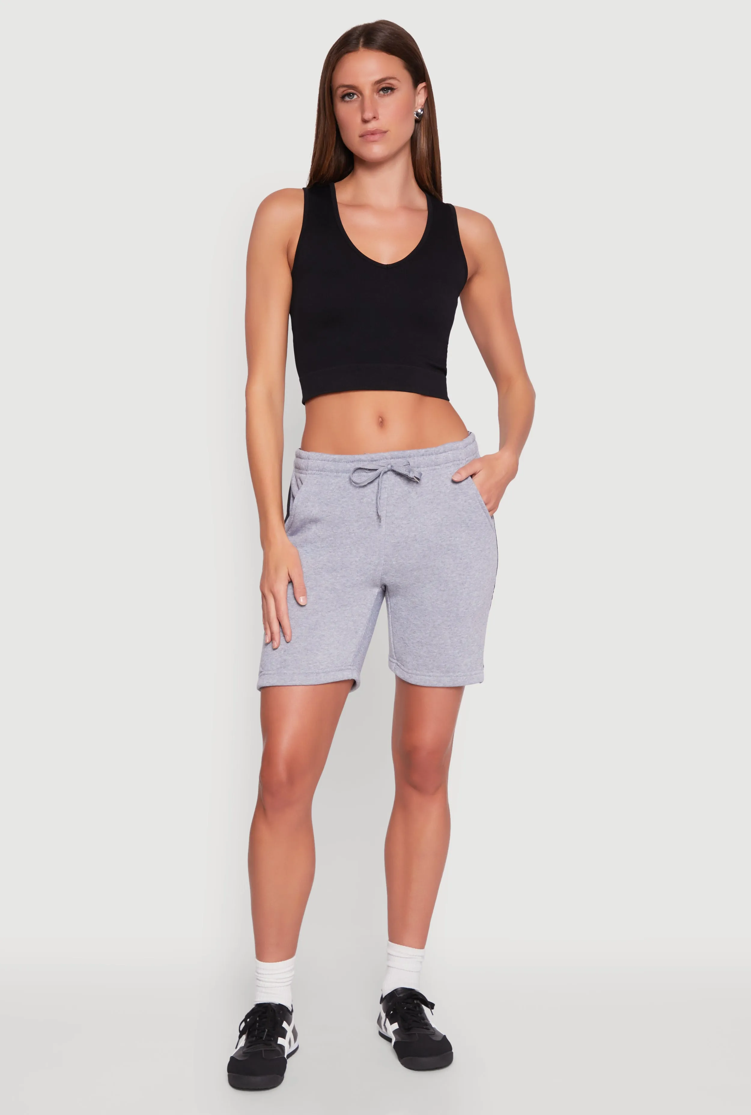 Varsity Stripe Sweatshorts ZipperedSecurity