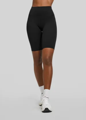 Jet Black Bike Shorts Hassle free maintenance multiple pockets