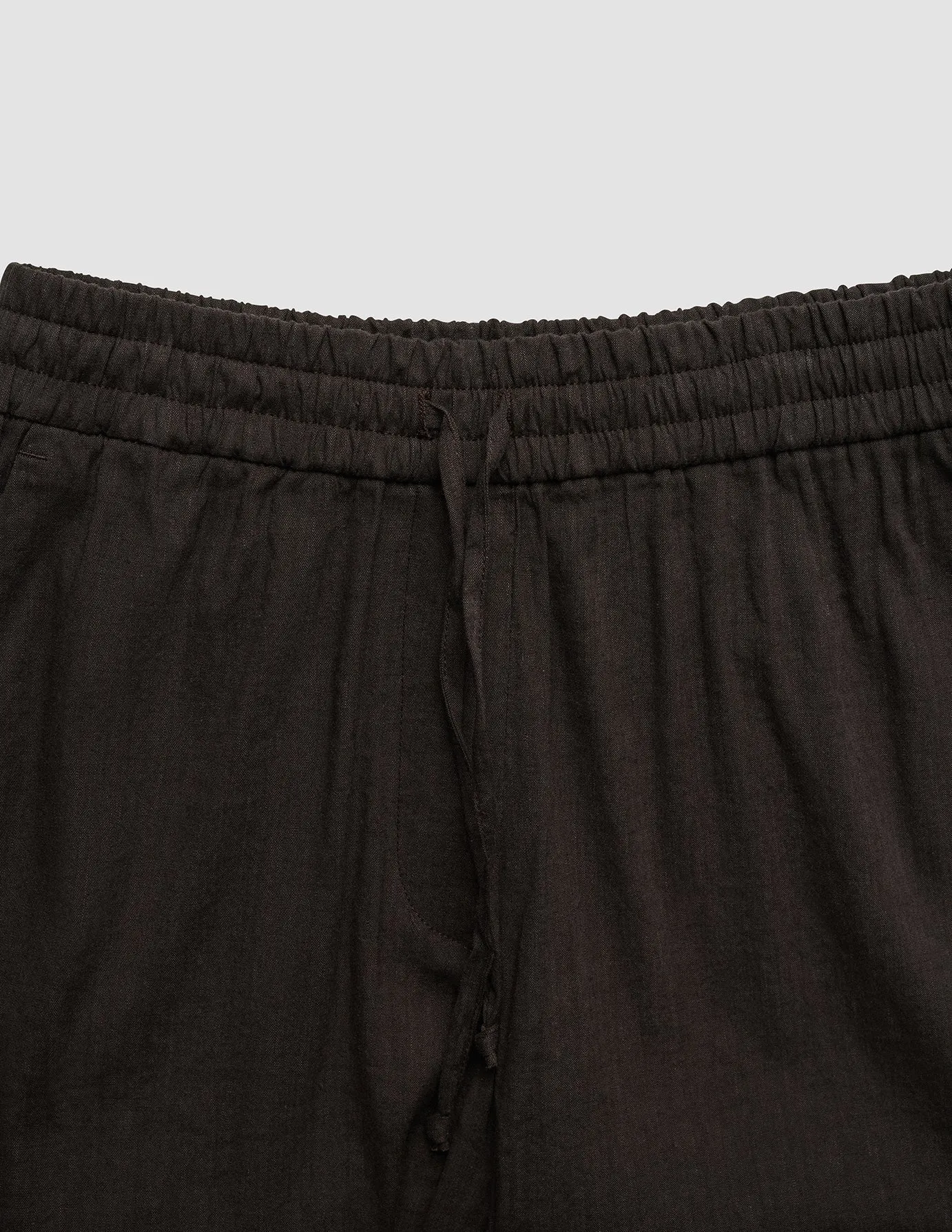 ethnic style Everyday Basic Women's Linen Shorts Relaxed Espresso